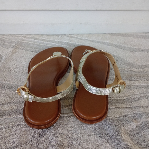 MICHAEL Michael Kors Plate Sandal Gold Metallic Snake Women’s Size 10M - Picture 6 of 13